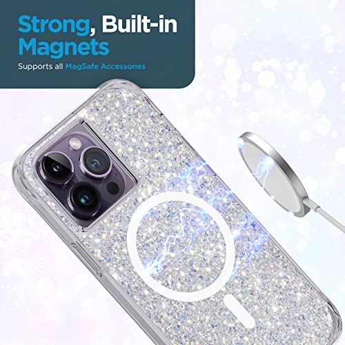 Coque iPhone 14 Pro Max antichoc MagSafe transparente paillette - 7