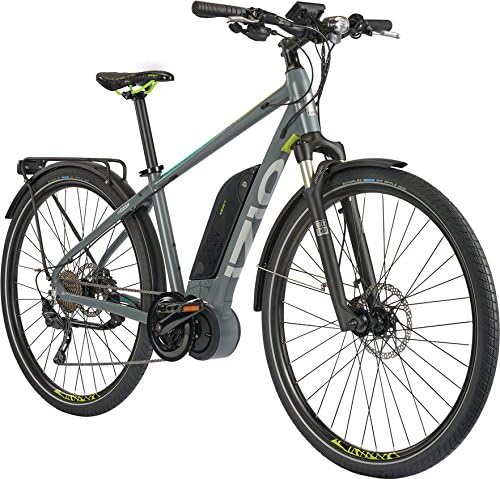 IZIP E3 Dash 700C Step-Over Class 3 Electric Commuter Road Bike with 350W TranzX Center Motor and 48V, 417Wh Lithium Battery, 2018 Model, Grey, 15"/Small