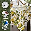 Newbridge Zesty Lemons Tovaglia In Vinile Con Retro In Flanella - Impermeabile, 132x178 Cm, Motivo Limoni - Per Interni/Esterni - 2