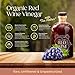 Mother Earth, Organic Red Wine Vinegar with The Mother, Fresh Pressed Organic Cabernet Grapes, ORWV, RWV, Raw, Unpasteurized, Unfiltered (1/14oz Apothecary Glass Bottle with Pour Spout)