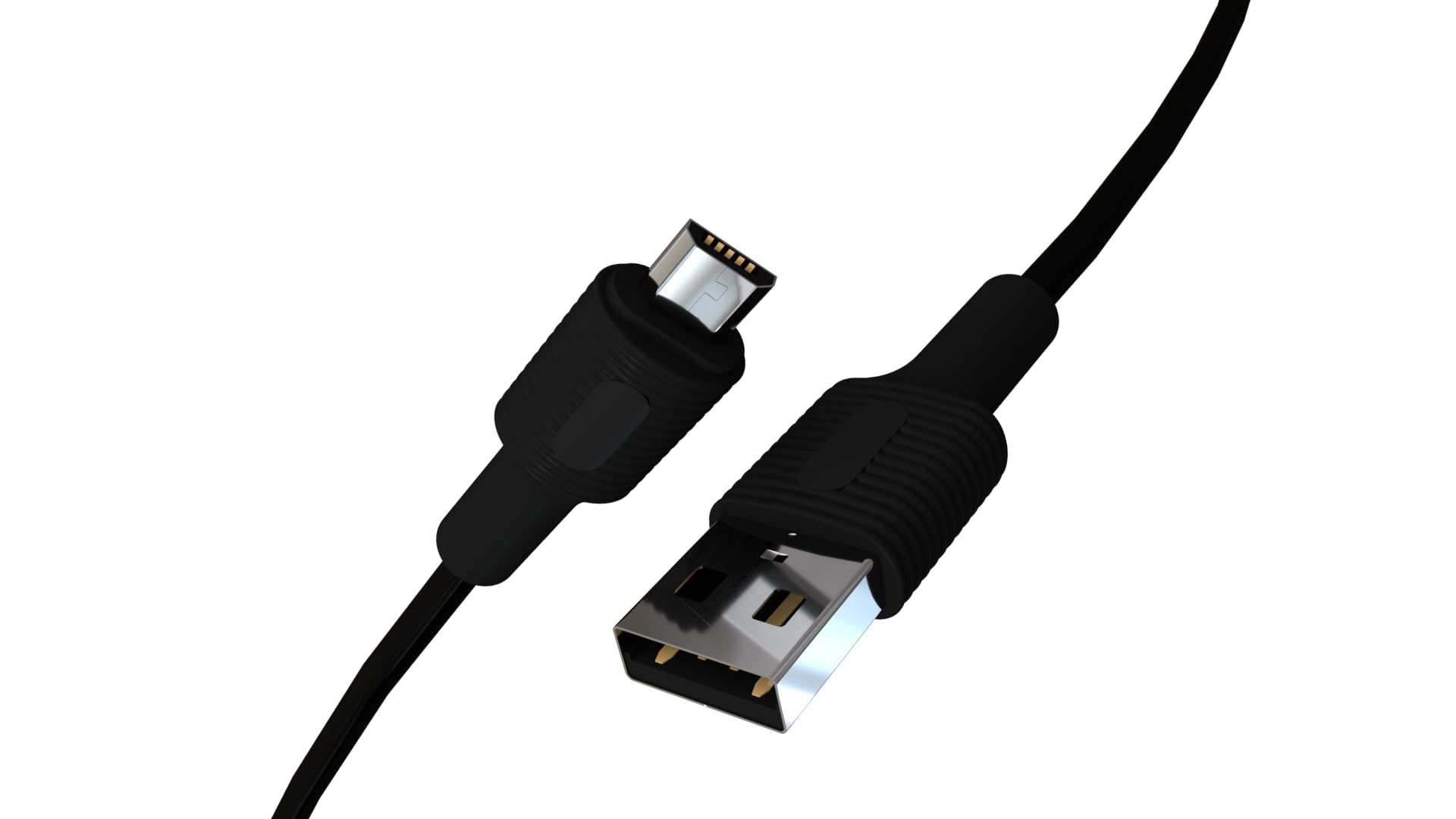REMORAX Coral Micro USB Hızlı Şarj Kablosu (Siyah + Siyah Uç) (150 CM)