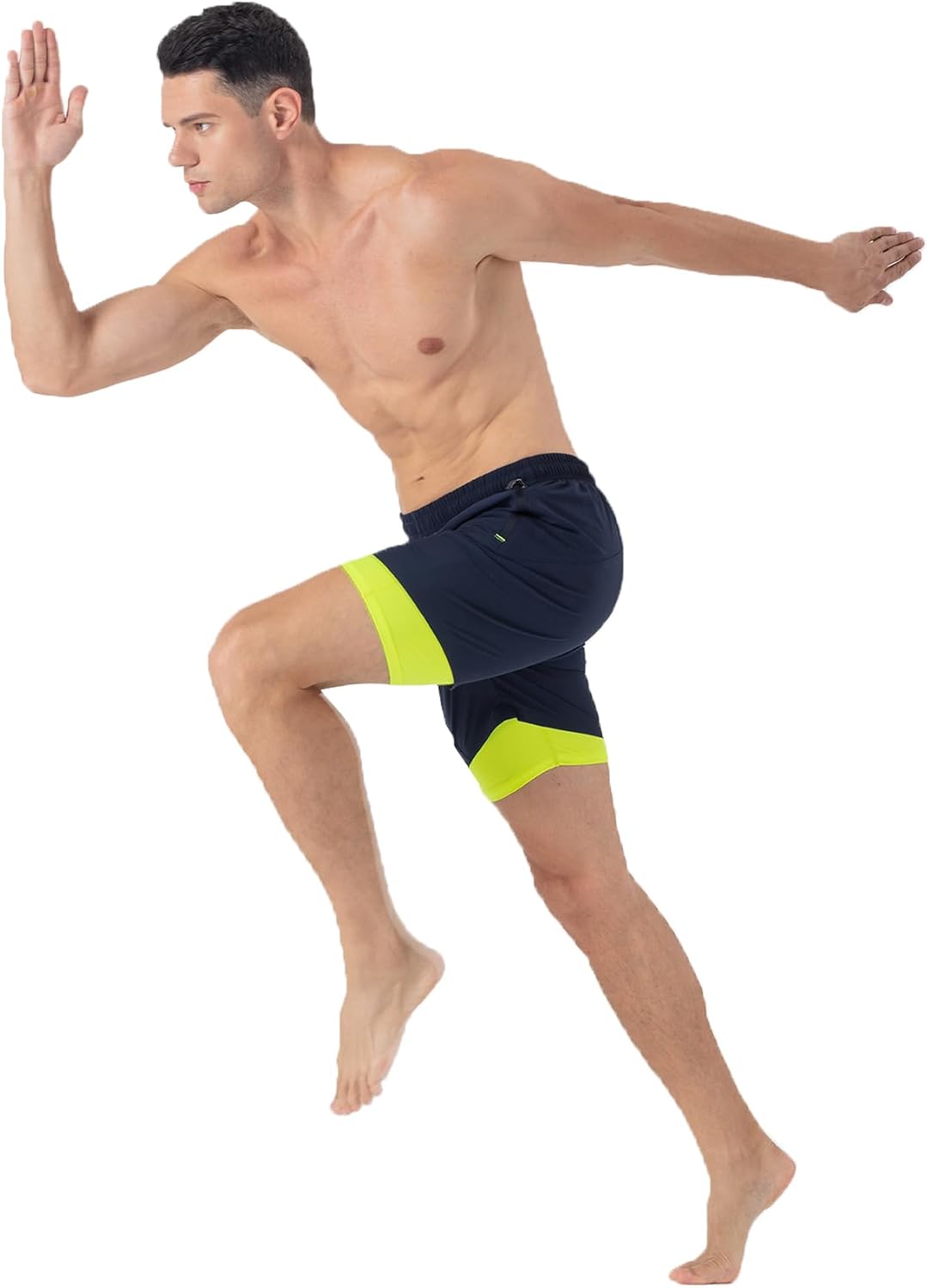 SYKROO Mens Cycling Shorts with Compression Liner 2 in 1 Gym Shorts 5 Inch Lightweight Quick Dry