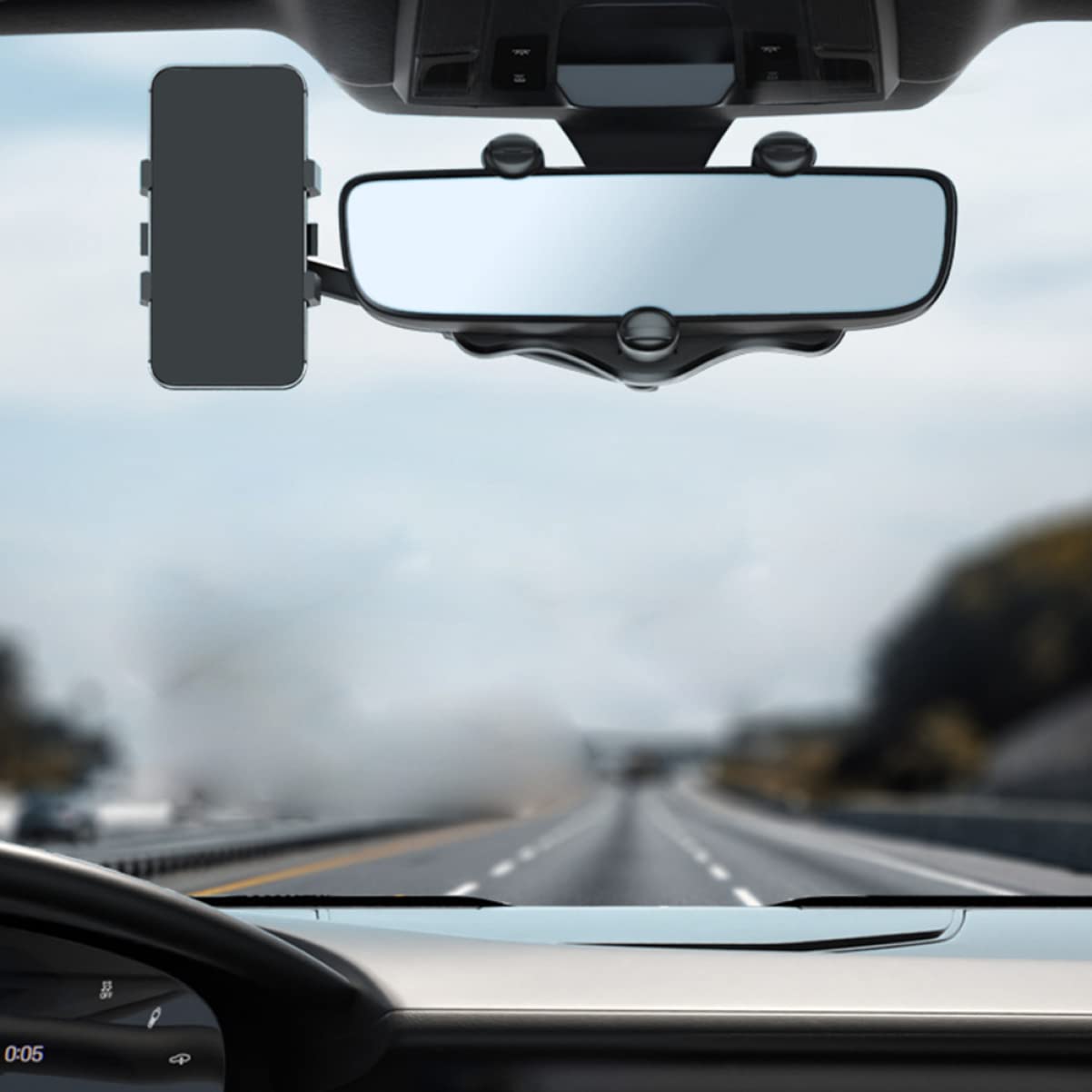 Soporte para Teléfono Salpicadero del Vehículo Negro Abs PU | Antideslizante, Fácil de Quitar, Uso en Conducción, Soporte Gps para Coche