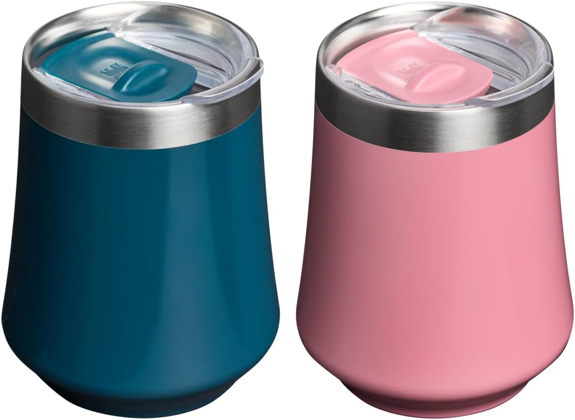 STANLEY Reserve Wine Tumbler Set | Two 11 oz Stainless Steel Travel Mug For Wine, Cocktails, Soda | Keeps Drinks Cold for Hours | BPA-Free | Ponderosa Gloss & Port Gloss