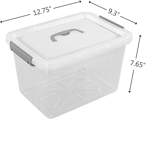 Miniatura 2 de Contenedor de plástico con tapa, caja de 12 cuartos de galón, juego de 1