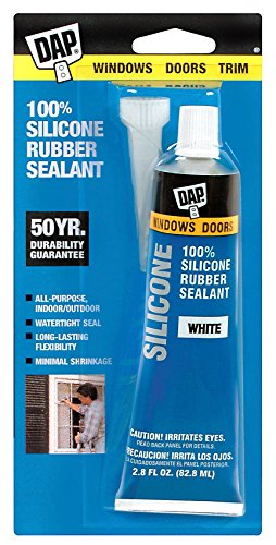DAP White Silicone Door, Siding and Window Sealant 2.8 oz.