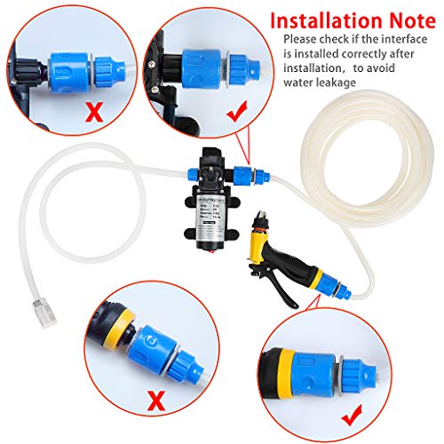 Eforcar Electric Car Washer, High Pressure Car Washer Pump,12V 80W Electric Washer Pump Car Washer Device For Auto,Pet, Window,Watering And Camping (Car Washer) #TOP3