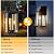 18" Large Black Outdoor Wall Light Fixture, 2-Light Waterproof ETL Listed Outdoor Wall Lamp with Clear Glass, E12 Socket, Aluminum Outside Garage Light Lantern for House, Porch, Patio, Garage