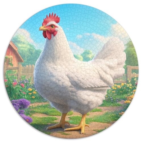 Puzzle de 1000 piezas redondo de paisaje rural: el arte de relajarse decorando tu hogar en adultos