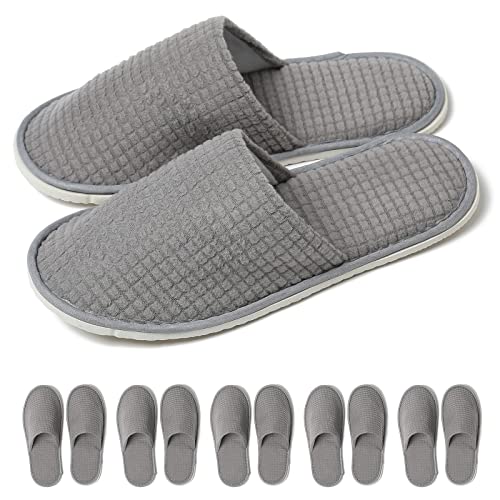 COZYAREA 6/12 Disposable Slippers for Guest, Polar Fleece Slippers for Spa, House, Indoor, Hotel, Travel by COZYAREA - Used condition - US$17.61
