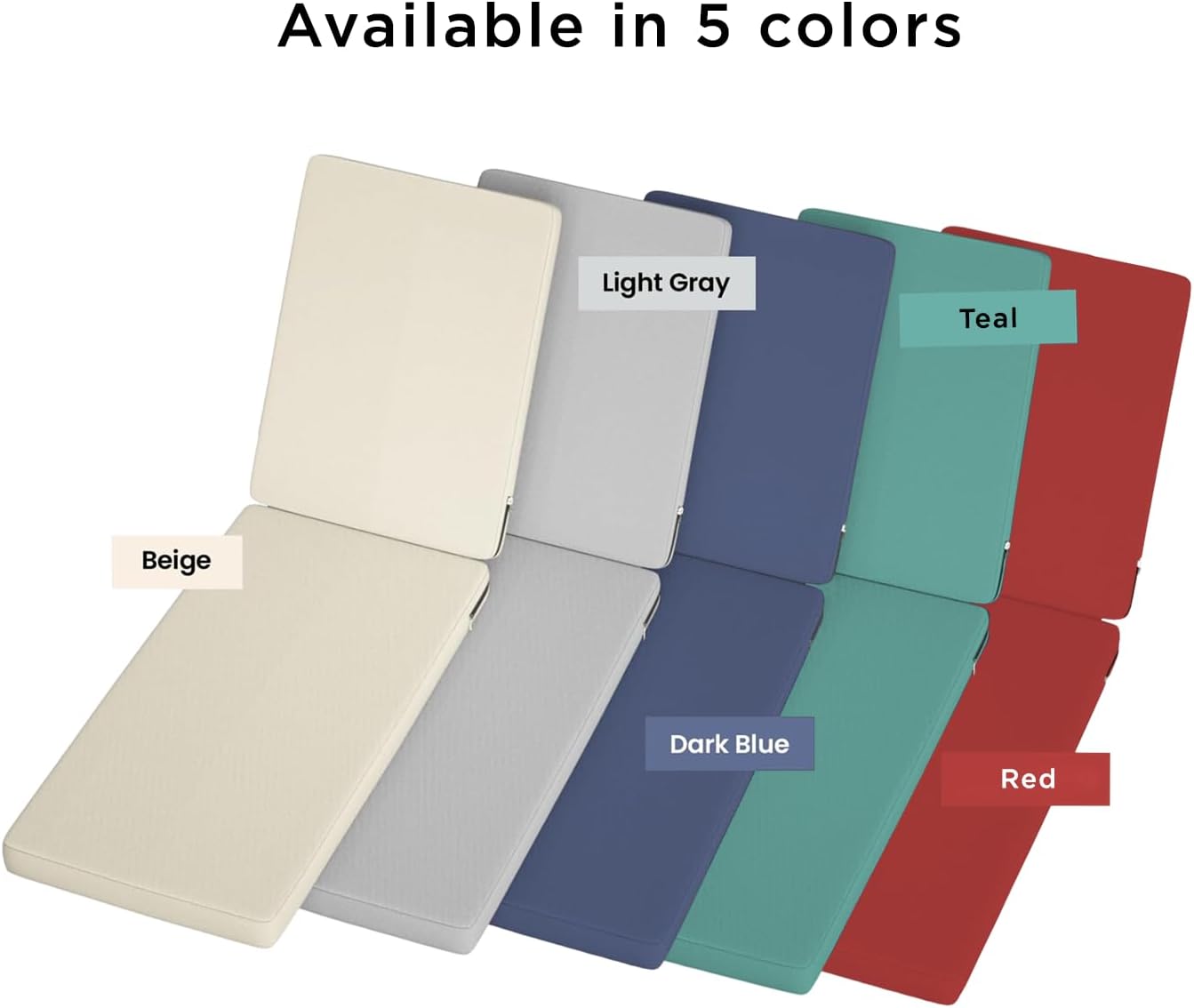 Chaise Lounge Outdoor Patio Furniture Cushions | 72x21 Water-Resistant Patio Chair Cushions | Durable, High-Density Foam Outdoor Chair Cushions for Pool Lounge Chairs (Red)