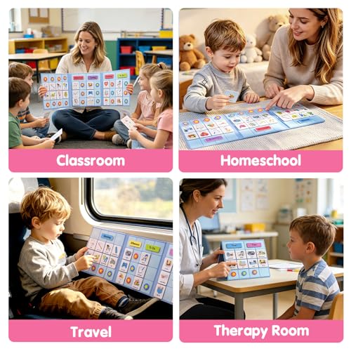 Image of Visual Schedule for Kids, 170 Magnetic Visual Cards & Tri-Fold Magnetic Board, Daily Routine Chart for Autism ADHD, Toddler Morning Bedtime Chore Planner for Home Classroom, Visual Routine Board for Nonverbal Special Needs Children