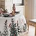 XCHI Cardinal Birds Winter Pine Tree Tablecloth Round Christmas Table Cloth Washable Table Covers for Indoor Dining Home Party Xmas Decorations 70x70 Inch