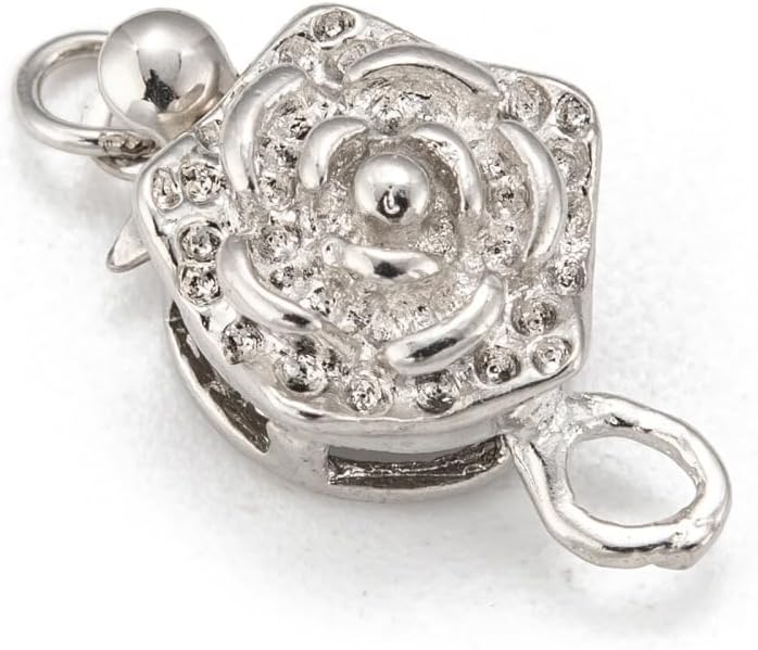 50 Set Brass Flower Box Clasps Floral Cord End Clasp Jewelry Connector for DIY Necklace Bracelet Jewelry Making - Image 5