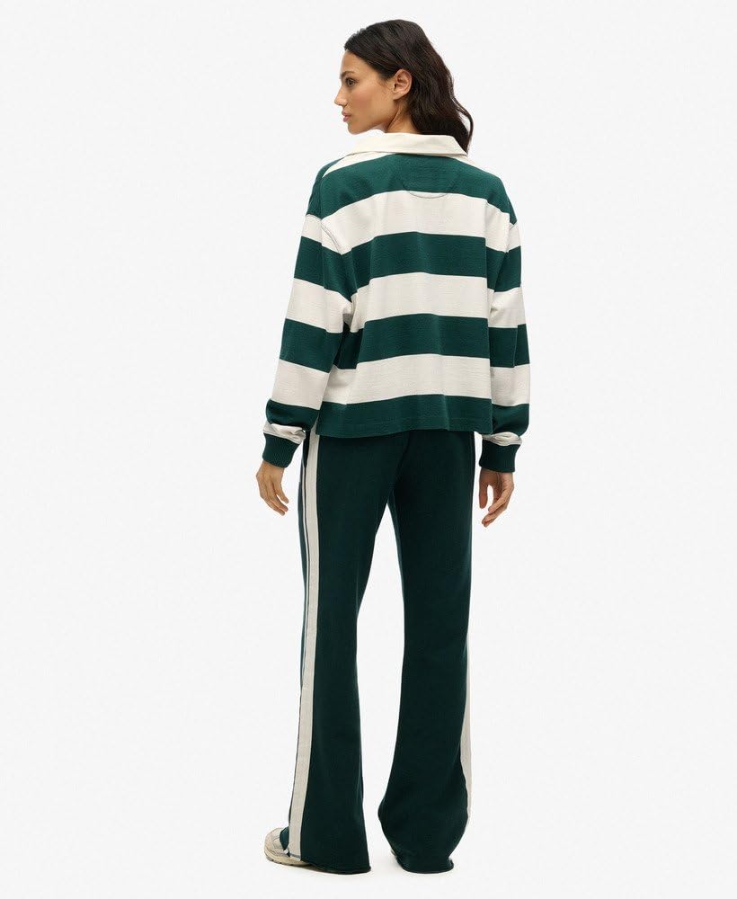 Superdry Damskie spodnie do biegania Athletic Essentials z paskami i zawinięciem