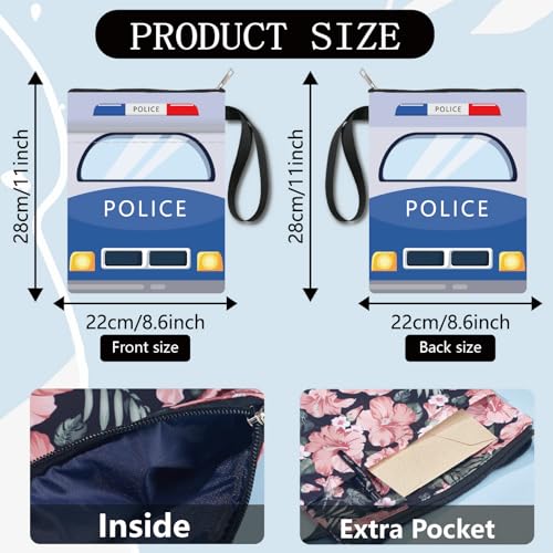 CRASPIRE Vehicle Book Sleeve Book Covers Zipper Front Pocket Book Pouch 11 x 8.7 Inch Washable Cloth Book Protector Bookish Librarian Club Gifts Reading Accessories Hardcover Paperbacks Bookworm - Image 2