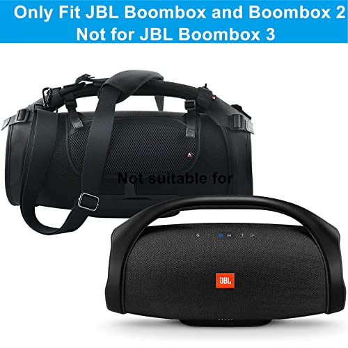 TXEsign Travel Carrying Strap for JBL Boombox/Boombox 2 Waterproof Portable Speaker, Shoulder Strap with Two Side Covers Travel Carrying Pouch for JBL Boombox (Black) - Thumbnail 4