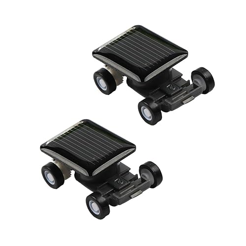 2 unids divertido diseño más pequeño coche de energía solar mini coche de juguete inteligente de energía solar mini juguete educativo gadget niños