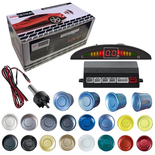 Image of Parking Sensor Kit Backup Sensor Kit Reverse Sensor for Car 18 Color Options for Probes Adjustable Alarm Volume Professional Sensore de Reversa para Carro Safe Driving Assistant(Light Blue)