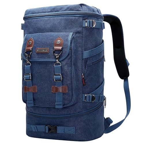 Image of WITZMAN Travel Backpack for Men Canvas Backpack Large Convertible Carry on Luggage Rucksack