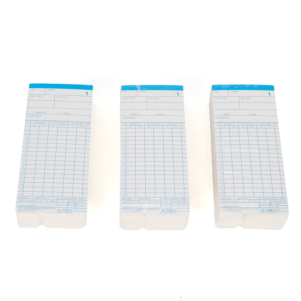 250 tarjetas de sello mensuales, 18 cm, tarjetas de sello, tarjetas semanales, reloj de tiempo, organizador, oficina, accesorios de almacenamiento para reloj de sello, reloj de punzón, registro de