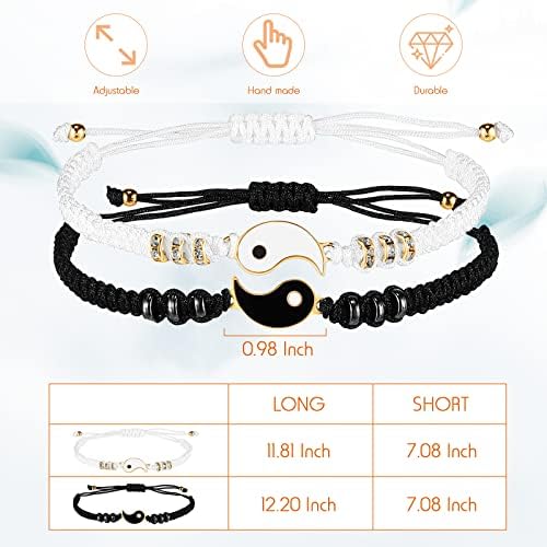Yaomiao Pulseras Trenzadas Yin Yang para Parejas 51AlZKdfbaL. AC SR38. SL1000