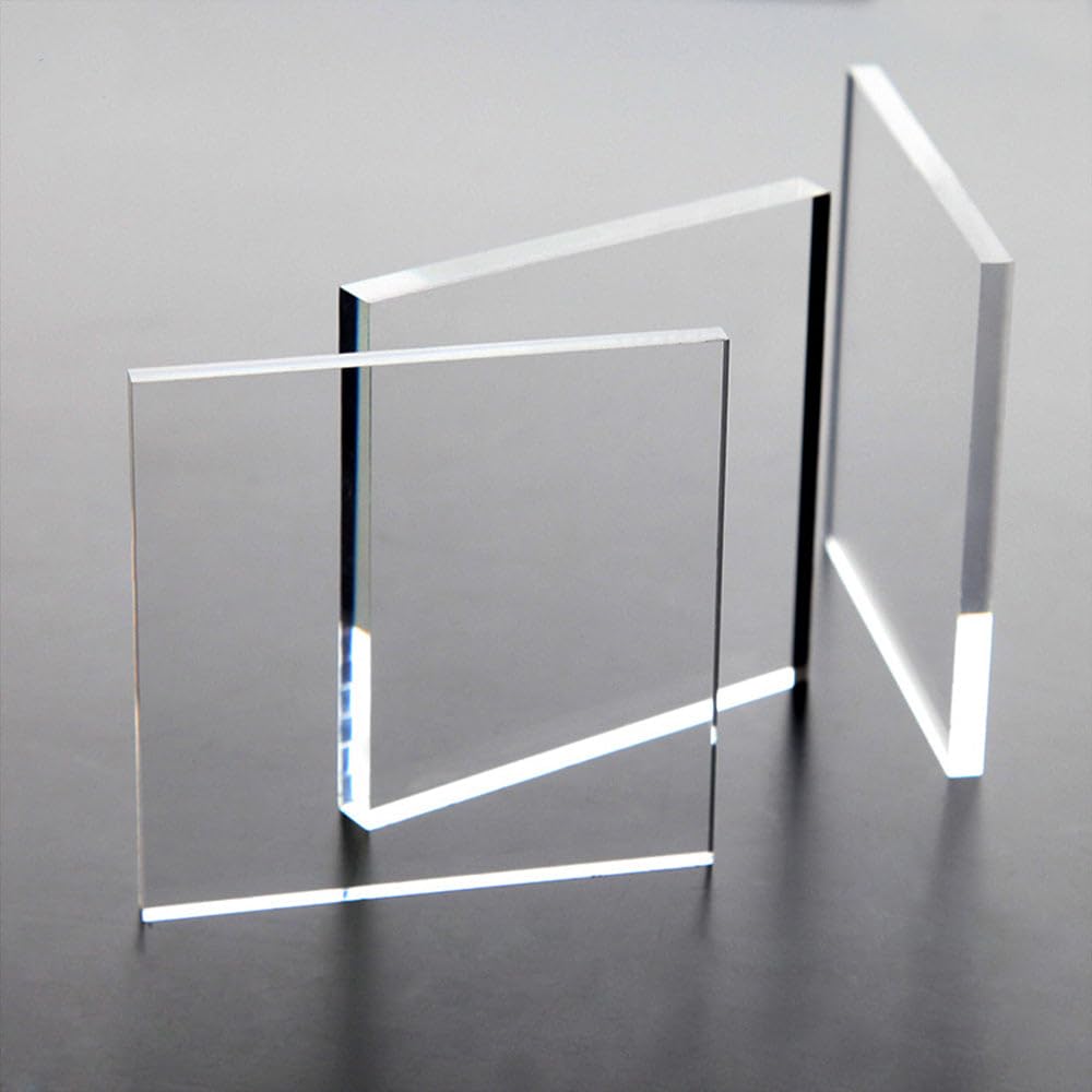 AtHaus® Plaque en verre acrylique transparent - PMMA XT - 2-12 mm - découpe sur mesure CNC - panneau plastique rigide clair - tailles personnalisables (5 mm, 600 x 500 mm)