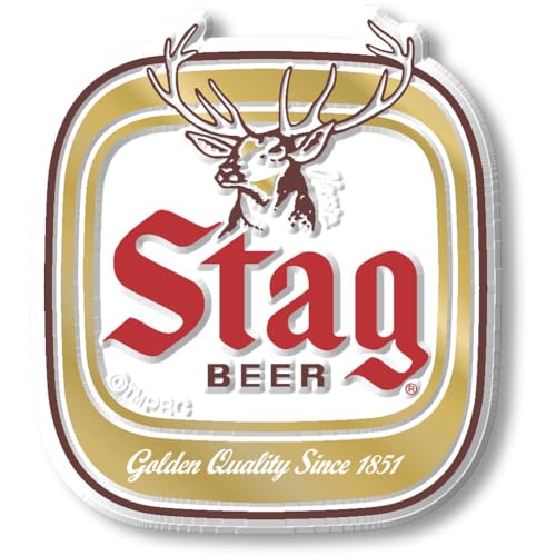 Imán Vintage Logo Stag Beer 2.5 x 2.8 pulgadas miniatura 1