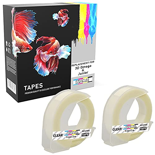 2 Compatibili Rotoli bianco su chiaro 9mm x 3m