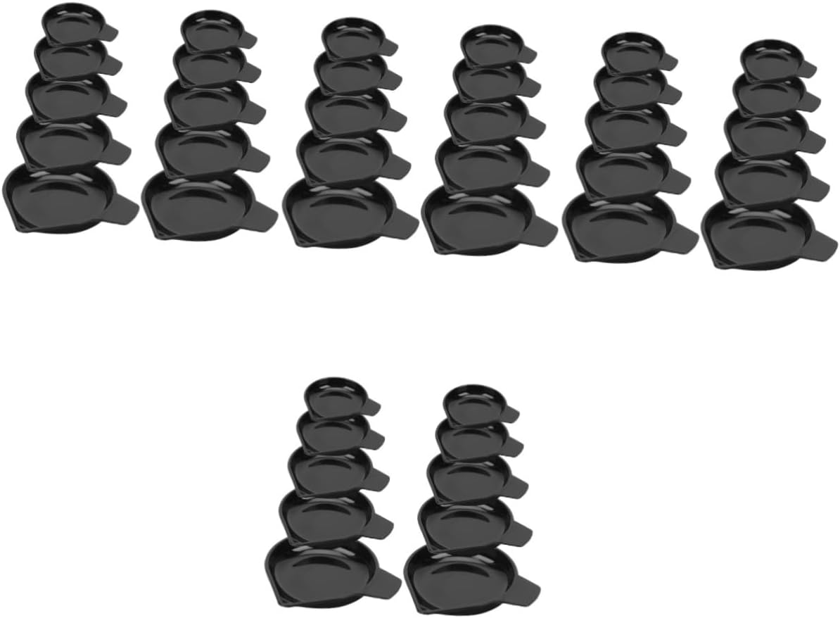 TEHAUX 40pcs Jewelry Scale Tray Plastic Weighing Dish Narrow Spout for Precise Powder Measurement and Item Weighing Easy to Clean and Use