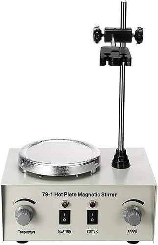 Miniatura 2 de Magnetic Stirrer, 1000Ml Laboratory Hot Plate Magnetic Stirrer, 380 Mixing Capacity, Adjustable Heating Mixer With Stir Bar, Dual Control, 0-2200Rpm