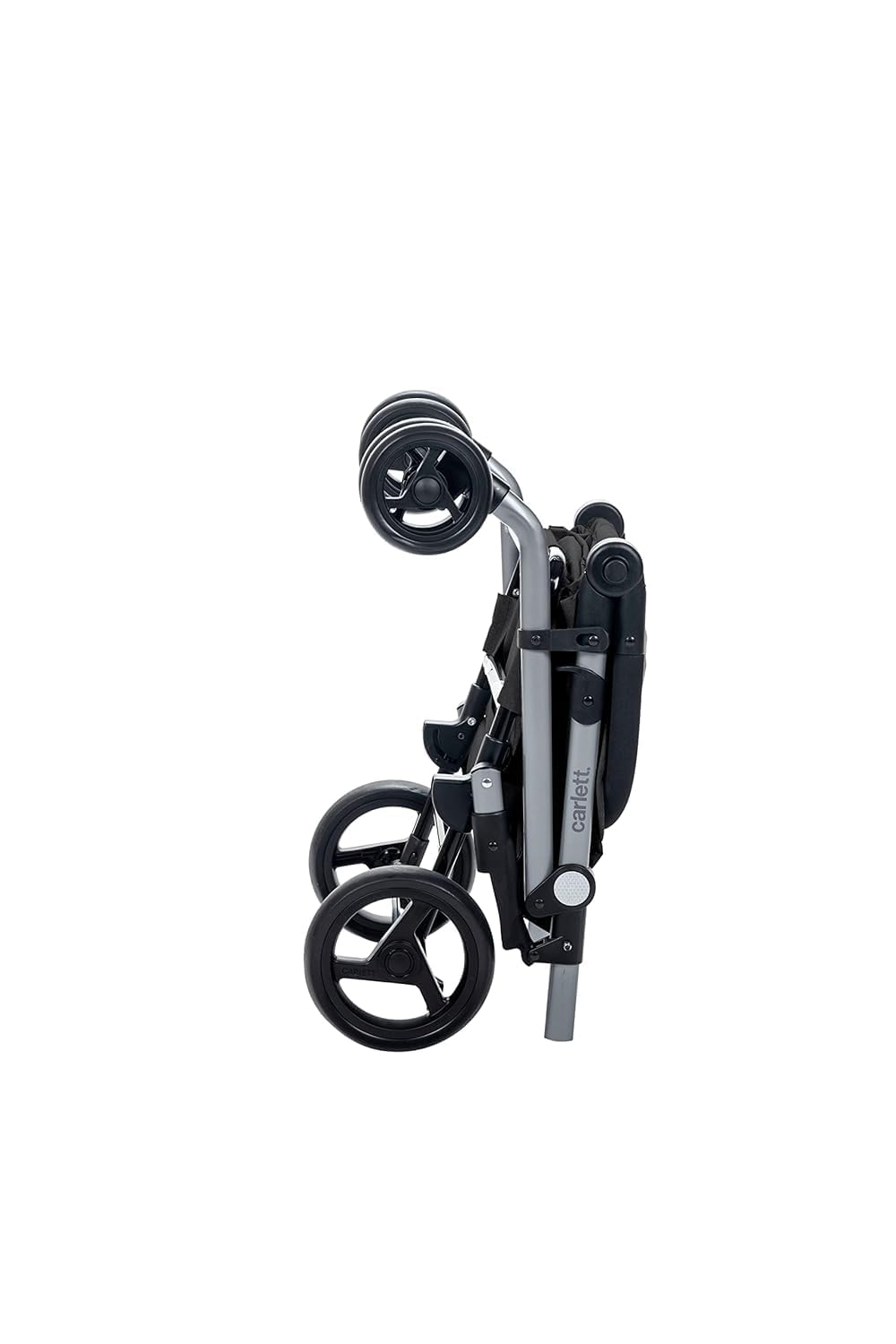 Carlett Chariot de Courses 4 Roues Pliable, Sac Amovible Grande Capacité 53 L / 15 kg et Sac Isotherme 10 L, Poignée Réglable, Frein de Sécurité, Convertible en 2 Roues, Classic Duo, Noir