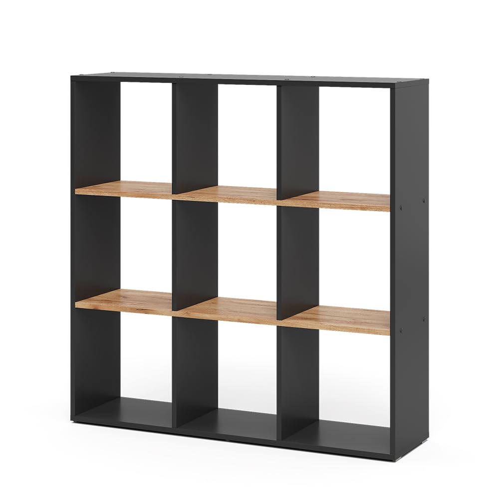Vicco Raumteiler Nove, Anthrazit/Goldkraft Eiche, 107.2 x 107.8 cm