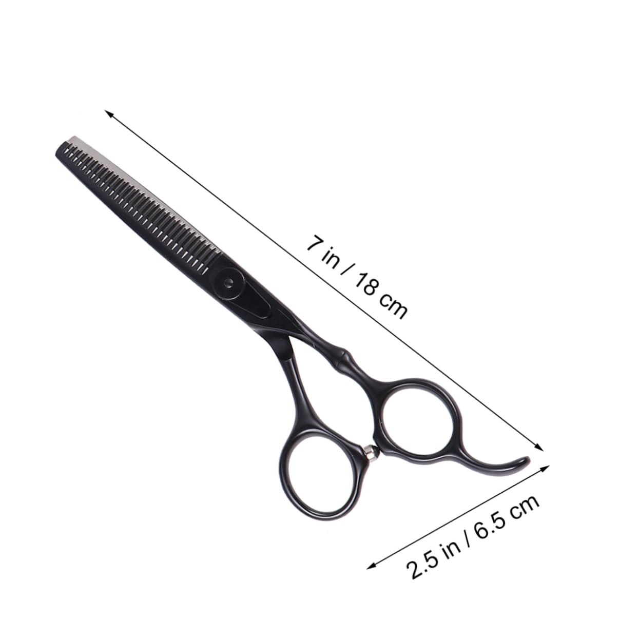 Set in Acciaio Inox 2 Pezzi Forbici Parrucchiere Professionali | Nero, Pettine Incluso, Uso Salone e Casa, Taglio Liscio Impugnatura Facile