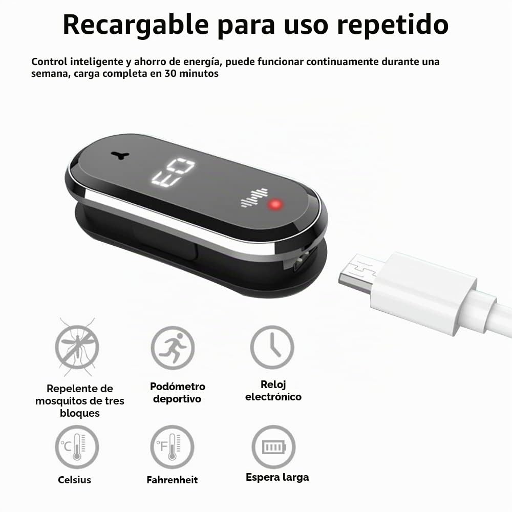 Pulsera ultrasónica repelente de mosquitos - Pulsera electrónica repelente de mosquitos - Pulsera antimosquitos Repelente de insectos Seguro para niños Adultos Acampar al aire libre Senderismo 2PCS