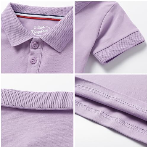 Image of Mud Kingdom Boys Polo Shirt Short Sleeve School Uniform Pique Polo Summer