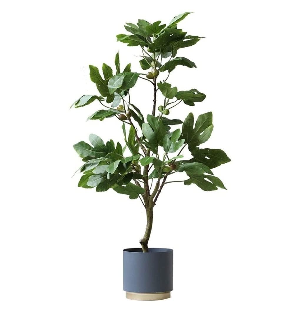 AYCDL Artificial Trees Fake Tree Artificial Plants 4Ft Artificial Fig Trees Artificial Silk Tree For Outdoors Indoors, Fake Plant In Pot For Home Office Garden Decor,A-120cm,A-120cm