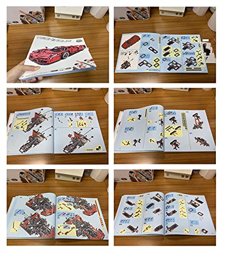 n.g. Home Decor Technic Sportwagen für Ferrari Enzo Bausatz mit Fernbedienung und 5 Motoren 2600 Blöcke - Kompatibel mit… – Bild 4