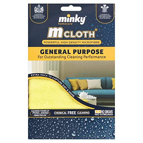 Minky M General Purpose Cloth, Fabric, Yellow, 14 x 2.5 x 20 cm
