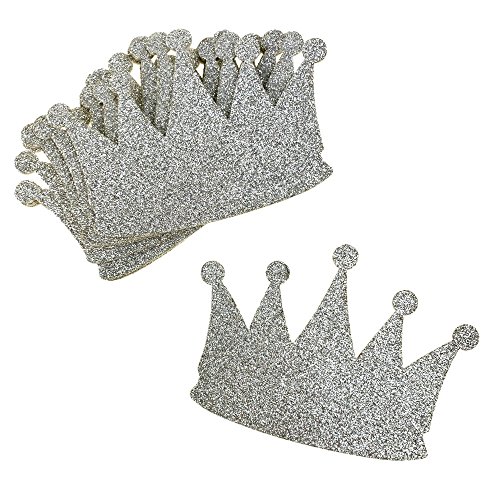 Homeford Glitter Foam Crown Cut-Outs, 2-1/2-Inch, 10-Count (Silver) #TOP15