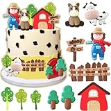 Farm Animal Cow Cake Topper Decorations for Farm Animal Theme Birthday Baby Shower Party