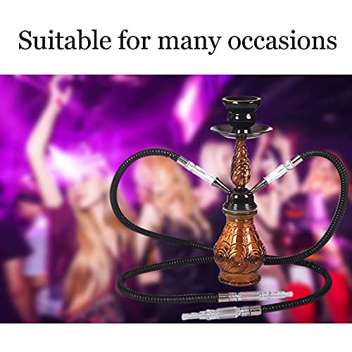 DBGA Hookah Set, Shisha Schlauch mit Mundstück, 30cm Glasmundstück mit 100cm Soft Touch Silikonschlauch in Carbon Optik… – Bild 8
