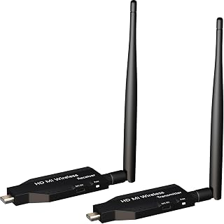 MICROWARE Wireless HDMI Transmitter and Receiver 2025 Upgraded 165FT/50M, HDMI Wireless Plug & Play, 4K Decoding 1080P@60H Price In India