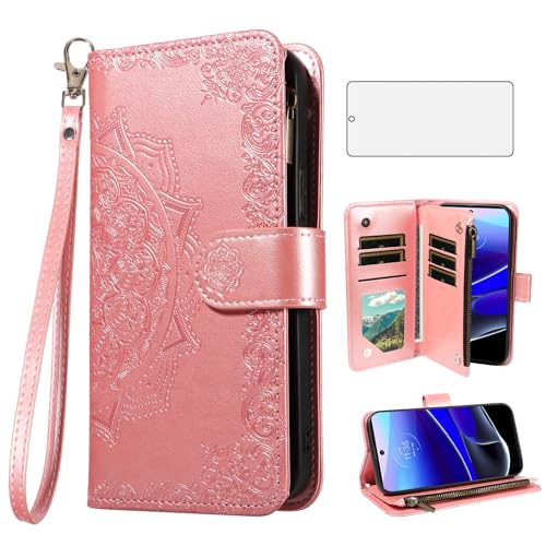 Coque Motorola Edge 5G UW 2022 idéale pour voyager léger avec porte-carte et béquille
