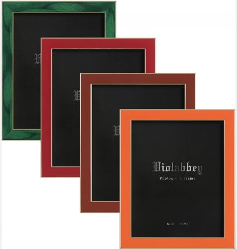VIOLABBEY 8x10 Picture Frame Set of 4, Colorful Photo Frame Modern Style