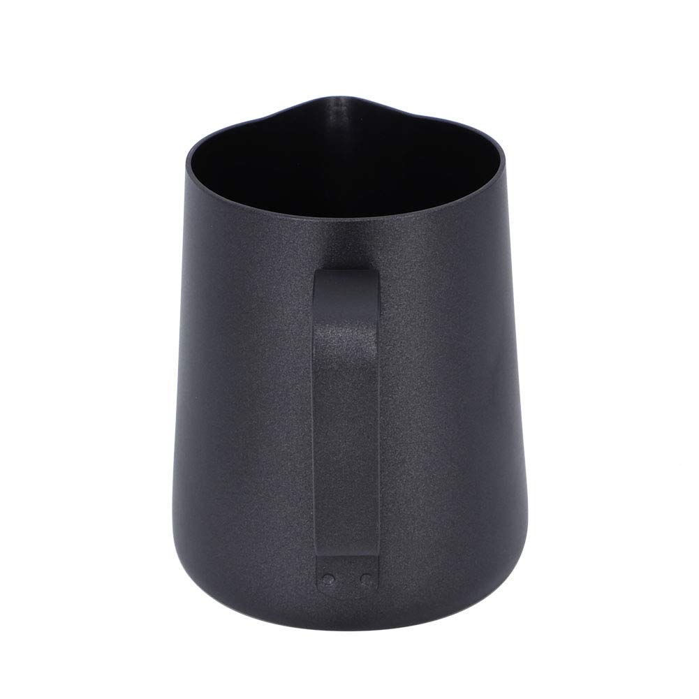 Milchkännchen aus Edelstahl 350 ml robust langlebig Milchaufschäumkännchen wärmebeschichteter Milchdampfkrug für Café Restaurant Bar,