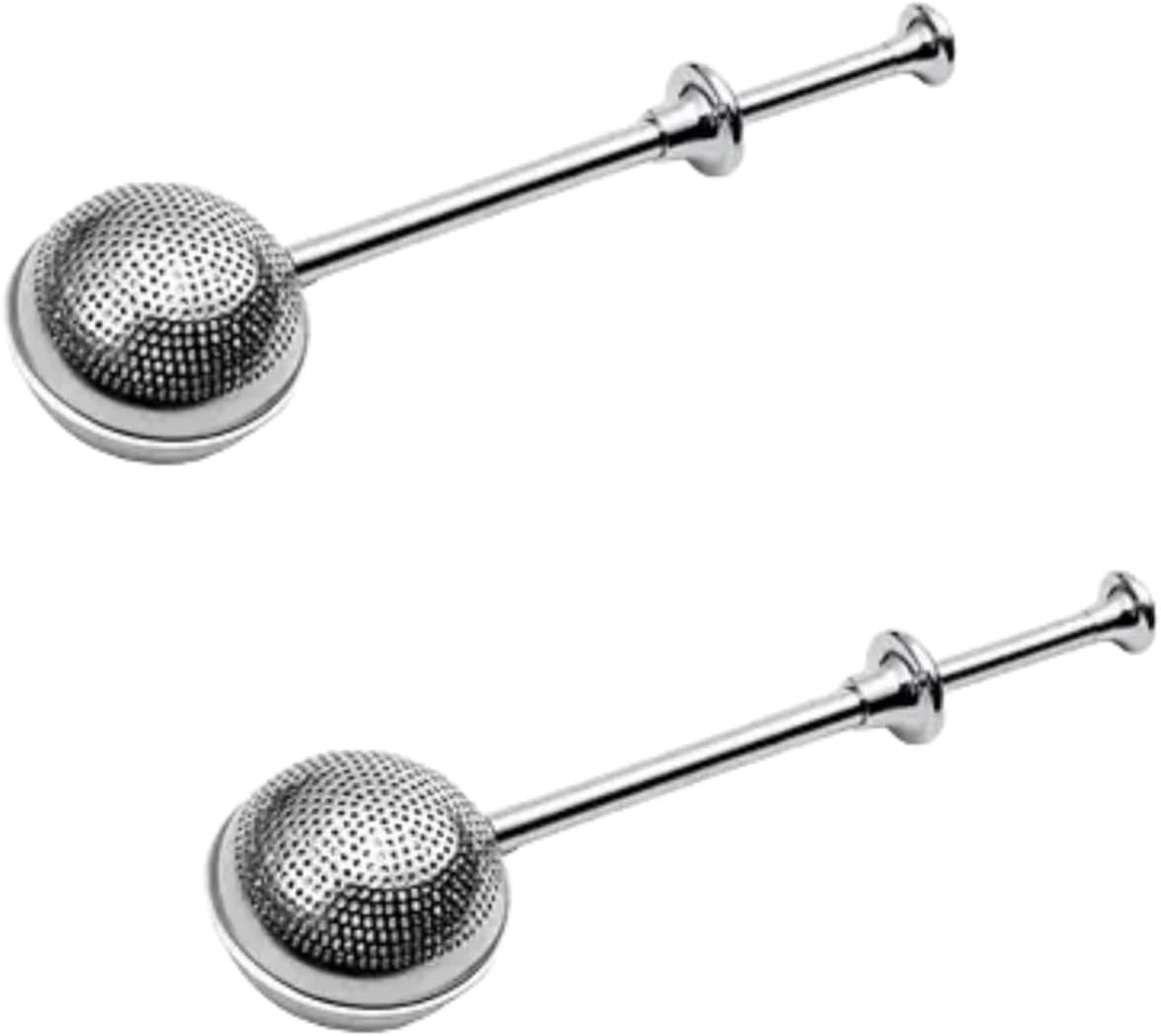 2Pcs Silver 304 Stainless Steel Flour Powder Filter Spoon, Baker Dusting Wand For Sugar Flour Spices, Flour Sugar Powder Spoon Kitchen Tools Baking Sifters Baking Tools and Accessories, Baking