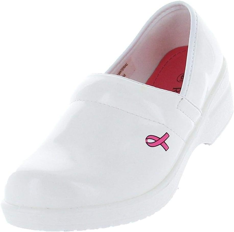 Rasolli Women's Professional Closed Back Clogs (9, White-2517)
