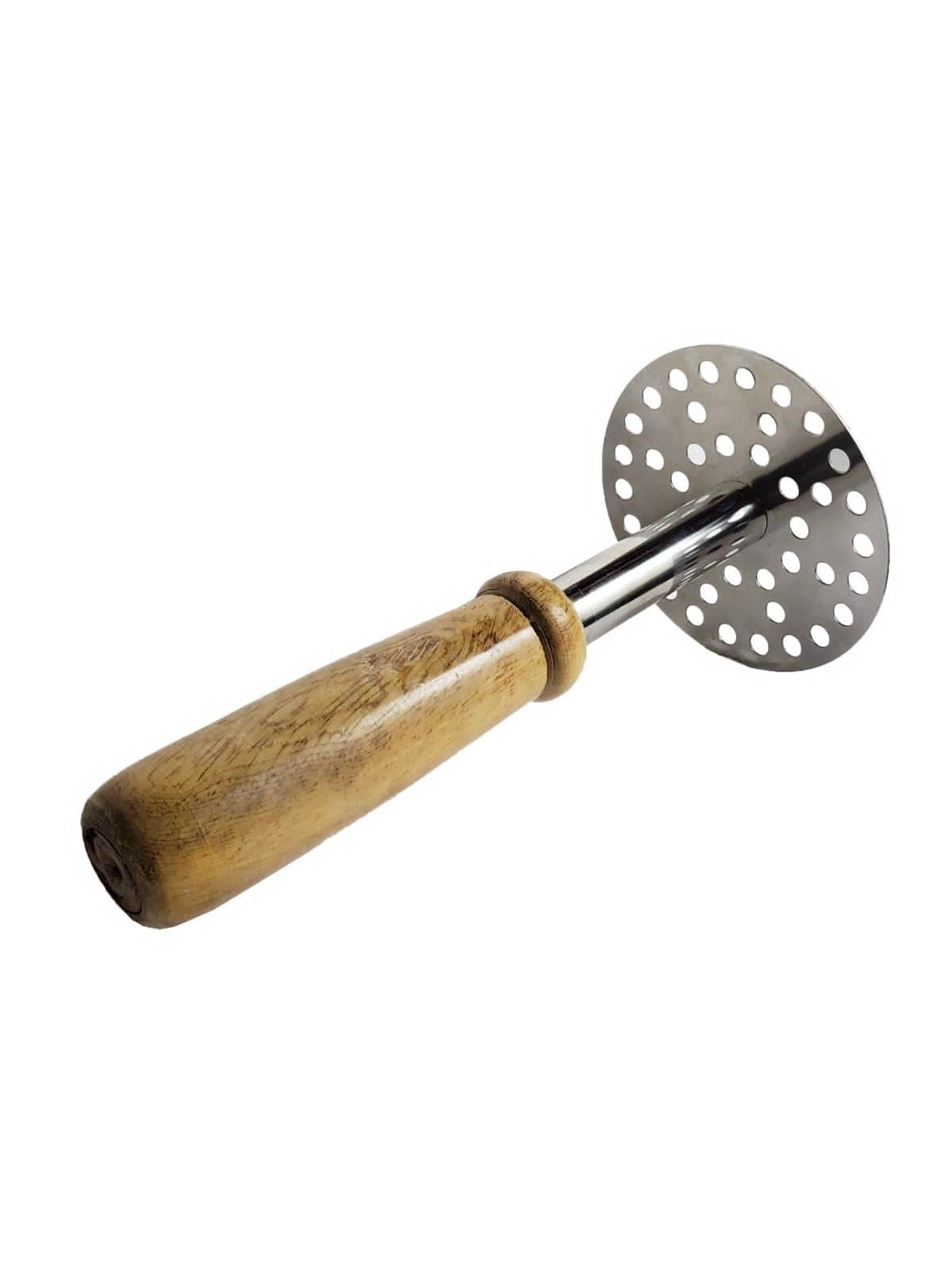 Decoze - Stainless Steel Vegetable, Potato, Pav Bhaji Masher with Wooden Handle for Kitchen Use (Pack of 1) (B0CP1788ZY) Amazon Price History, Amazon Price Tracker
