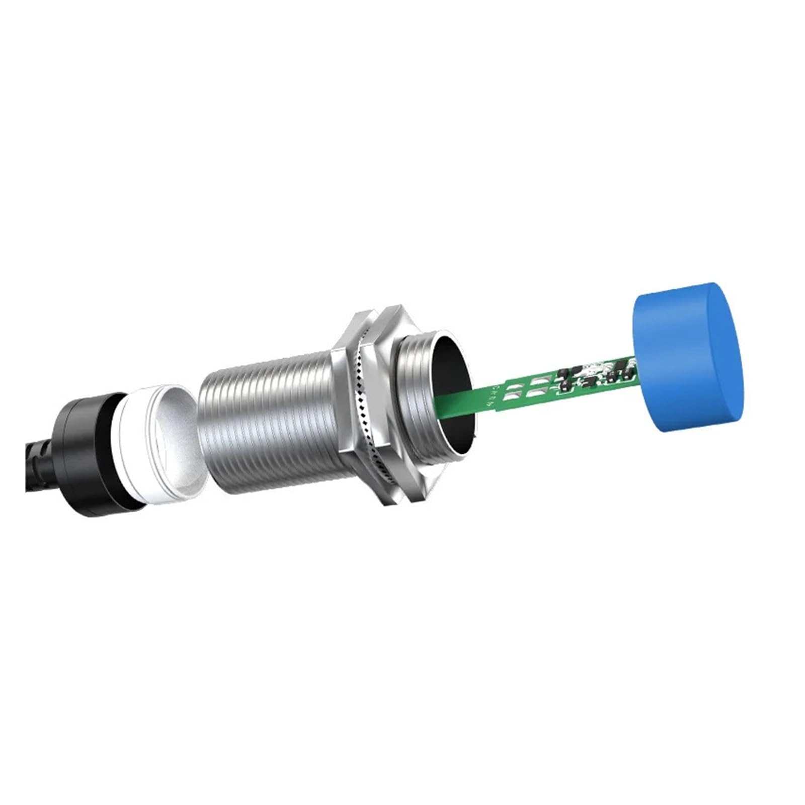 Indukcyjny czujnik zbliżeniowy serii M30 Wykrywanie odległości: 10 mm Montaż podtynkowy DC 6-36 V NPN/PNP Zakres: 2 m (DC 3-Wire PNP NO)